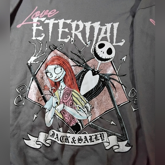 Disney Gray and Pink Jack and Sally Sweater - Picture 3 of 6